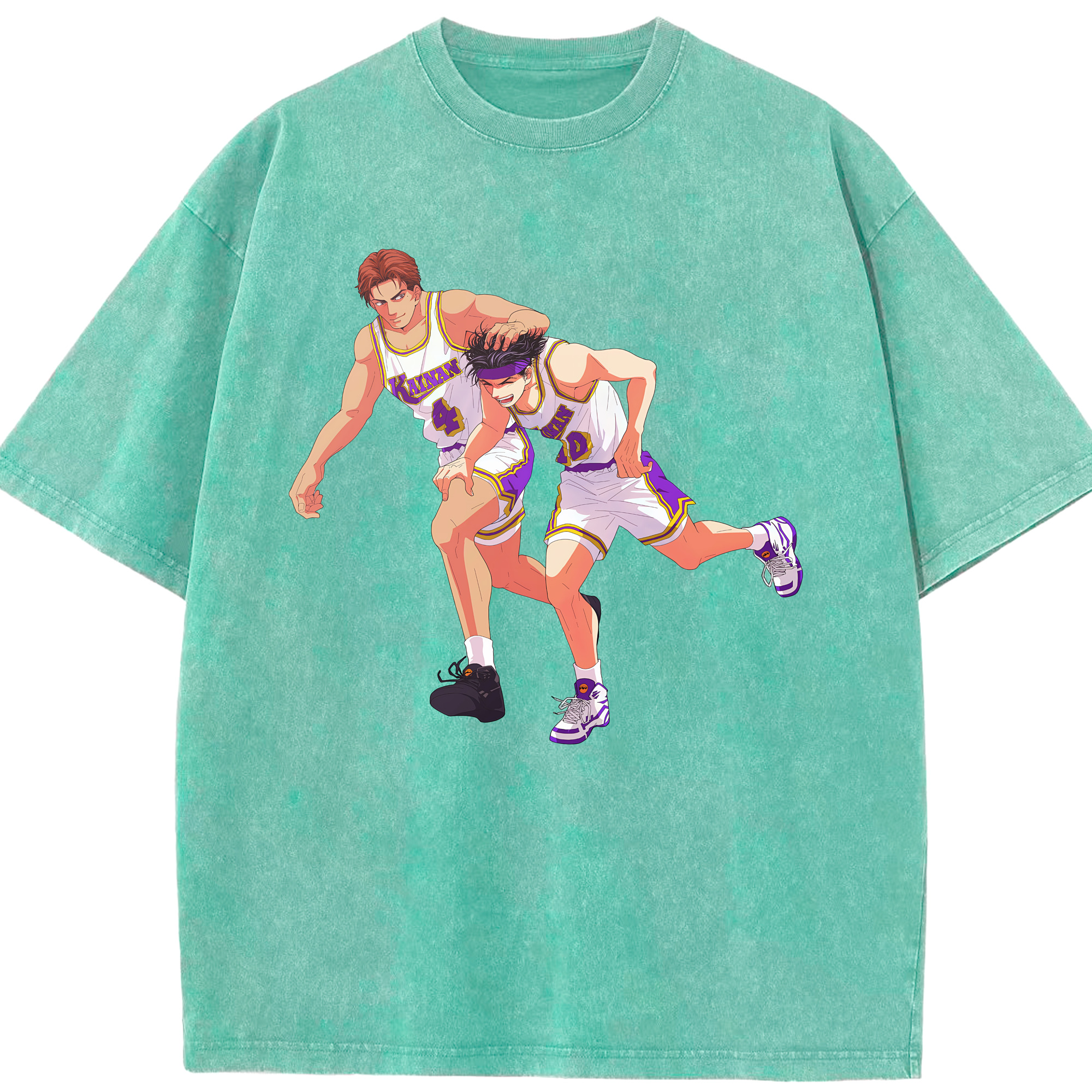 （画像用） SLAM DUNK／スラムダンク 綿100% ヴィンテージ風 半袖Tシャツ（フロントプリント）